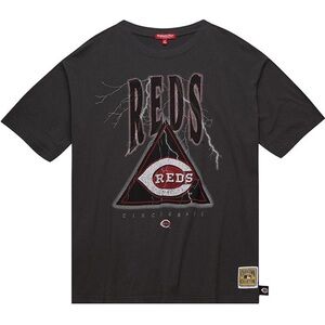Mitchell & Ness Women’s Medium Cincinnati Reds Charcoal Boyfriend Tee NEW